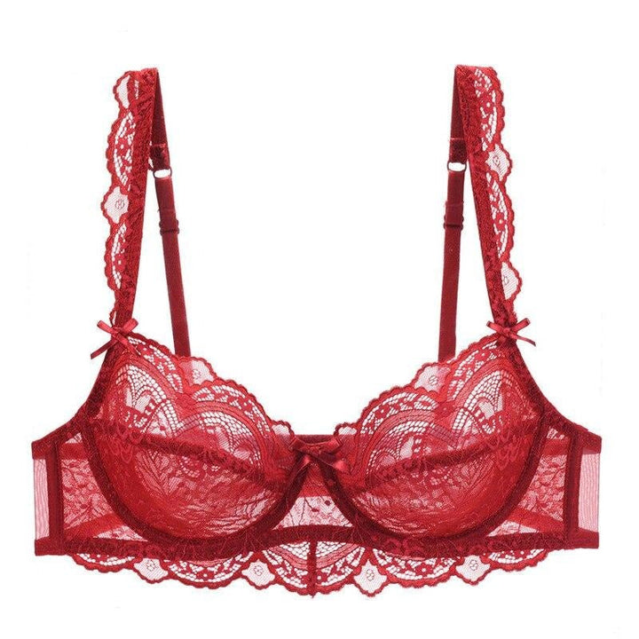 Soutien-gorge à armatures, dentelle raffinée et bretelles décoratives