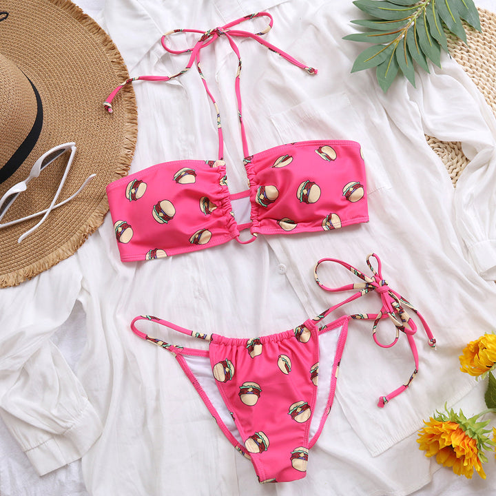 Bikini à motif gourmand