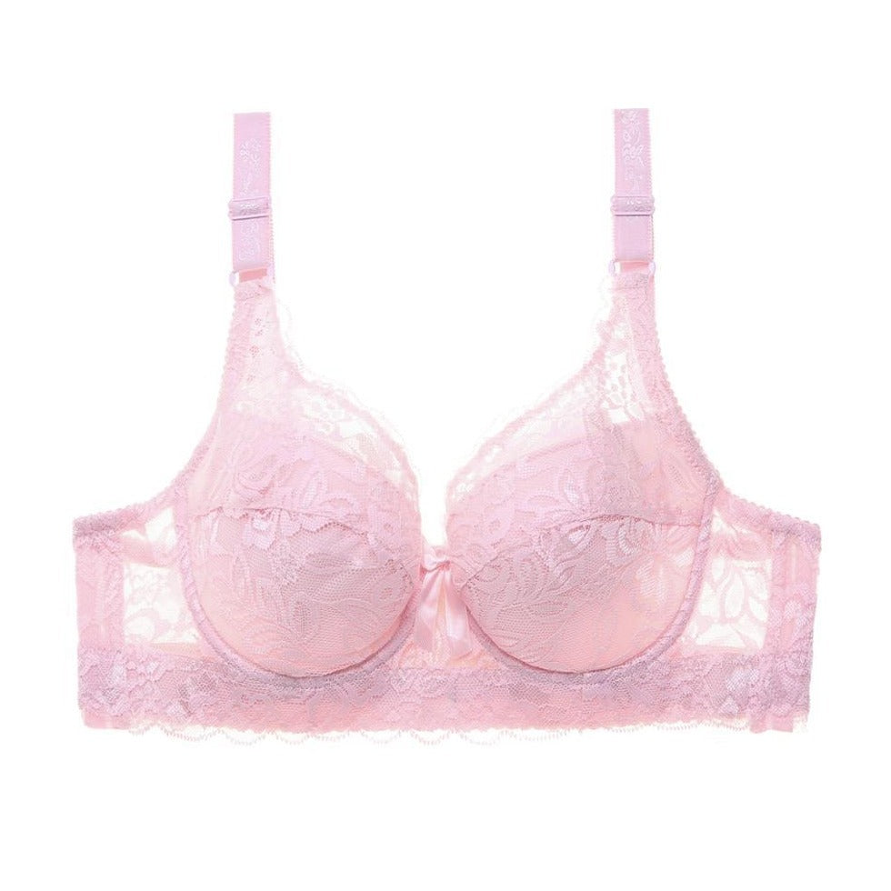 Soutien-gorge en dentelle à armatures et broderie florale raffinée