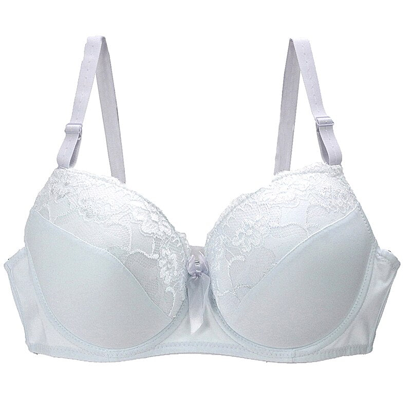 Soutien-gorge classique à dentelle florale et bonnets renforcés