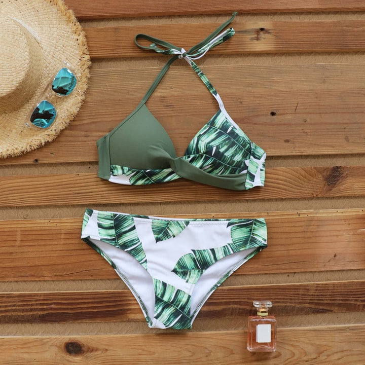 Maillot de bain 2 pièces noué au cou