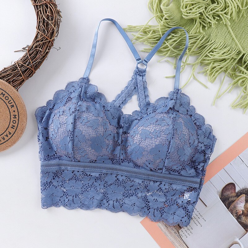 Soutien-gorge en dentelle grande taille à arrière décoratif