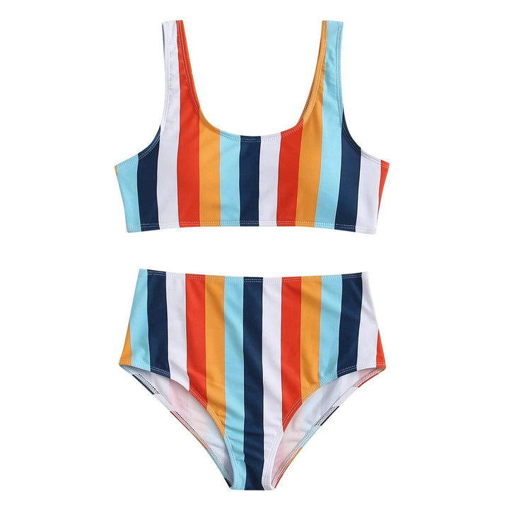 Maillot de bain à rayures verticales