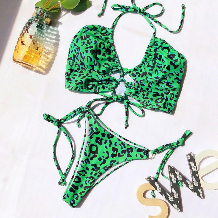 Maillot de bain 2 pièces léopard