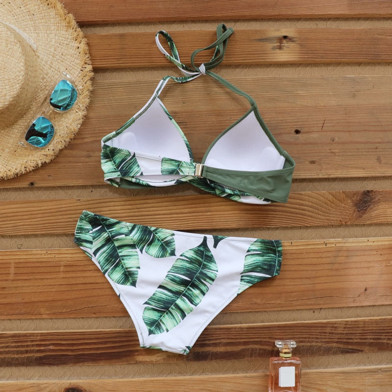 Maillot de bain 2 pièces noué au cou