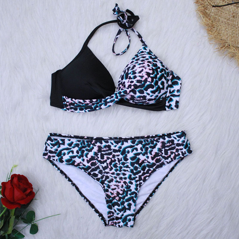 Maillot de bain 2 pièces noué au cou