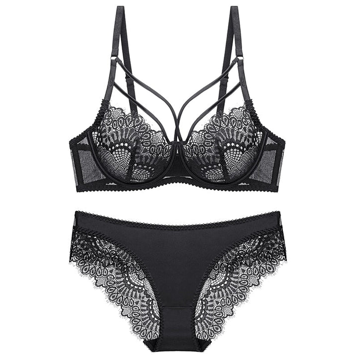 Ensemble de lingerie en dentelle à brides