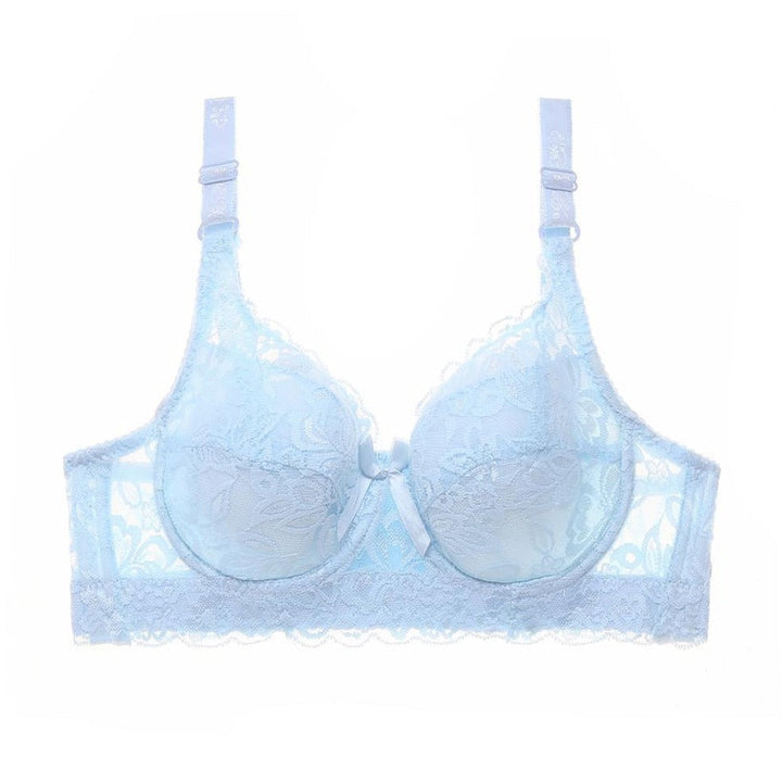 Soutien-gorge en dentelle à armatures et broderie florale raffinée