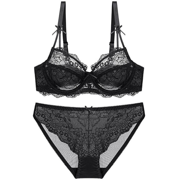 Ensemble de lingerie en dentelle à nœuds