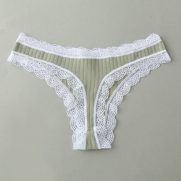 Strings en coton avec dentelle