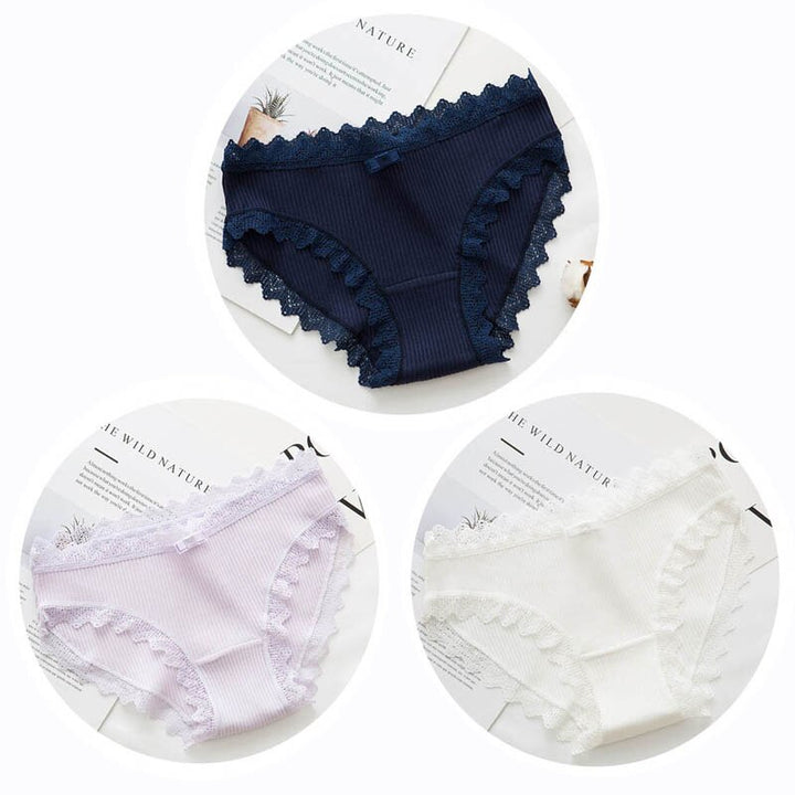 Culottes en coton, lot de 3