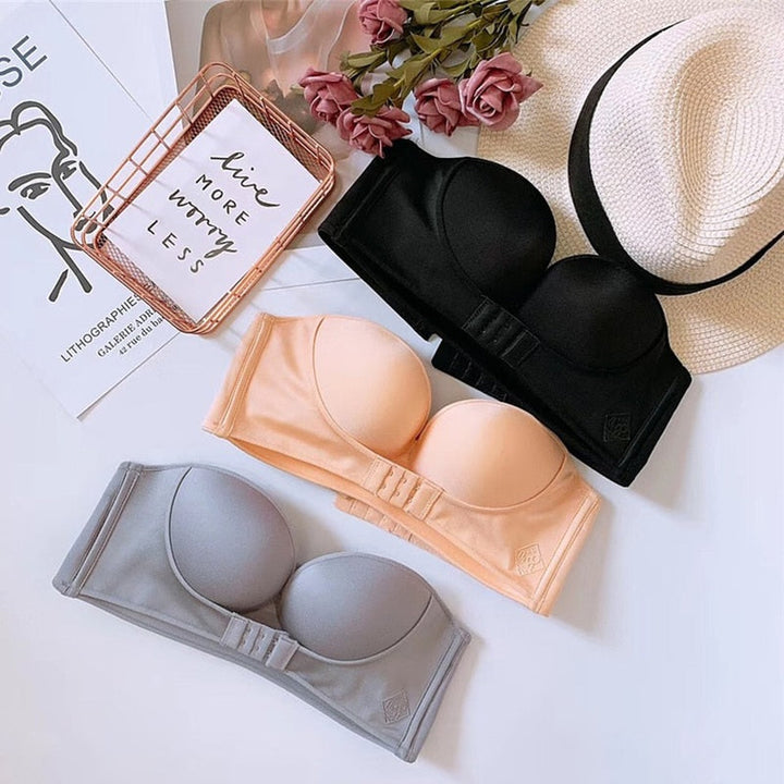 Soutien-gorge sans bretelles à double agrafage