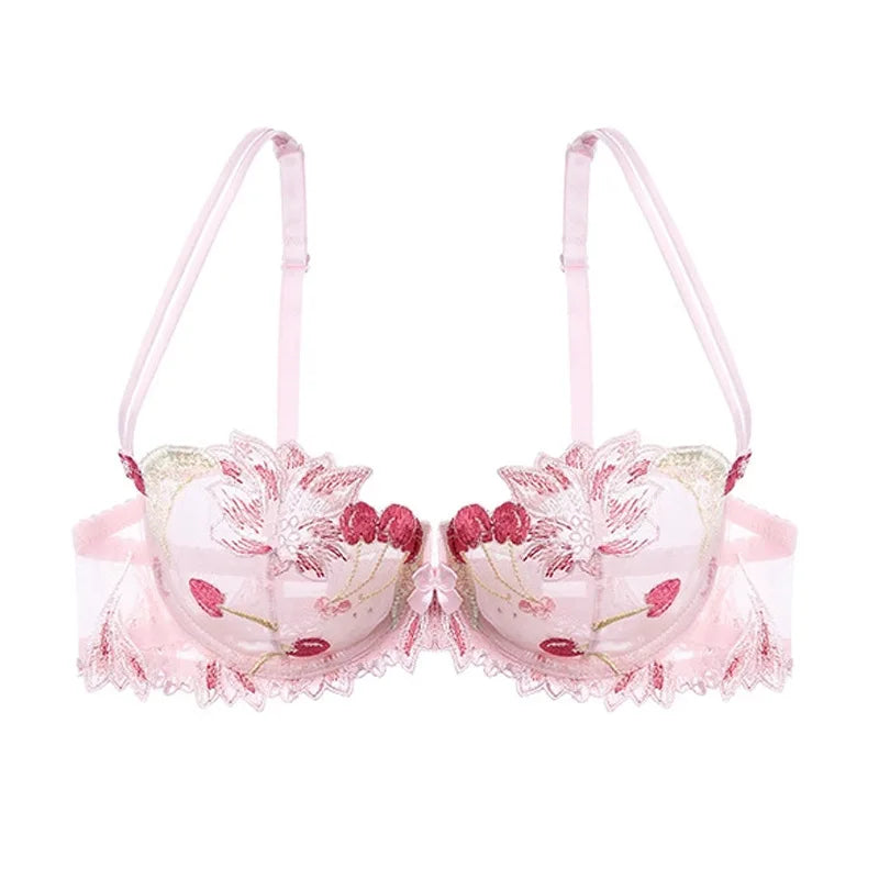 Soutien-gorge transparent brodé
