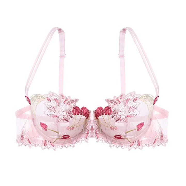 Soutien-gorge transparent brodé