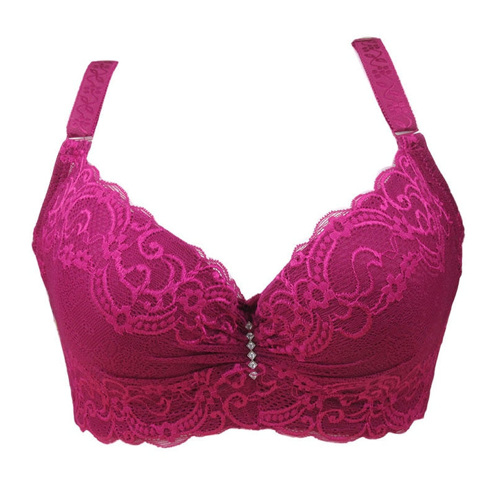 Soutien-gorge grande taille à zircon décoratif