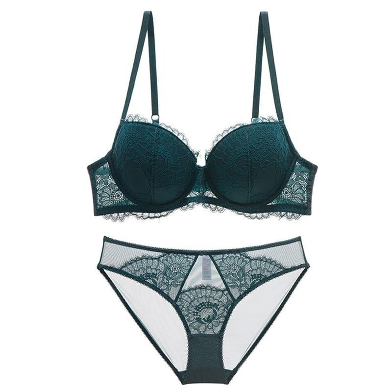 Ensemble de lingerie à motif botanique