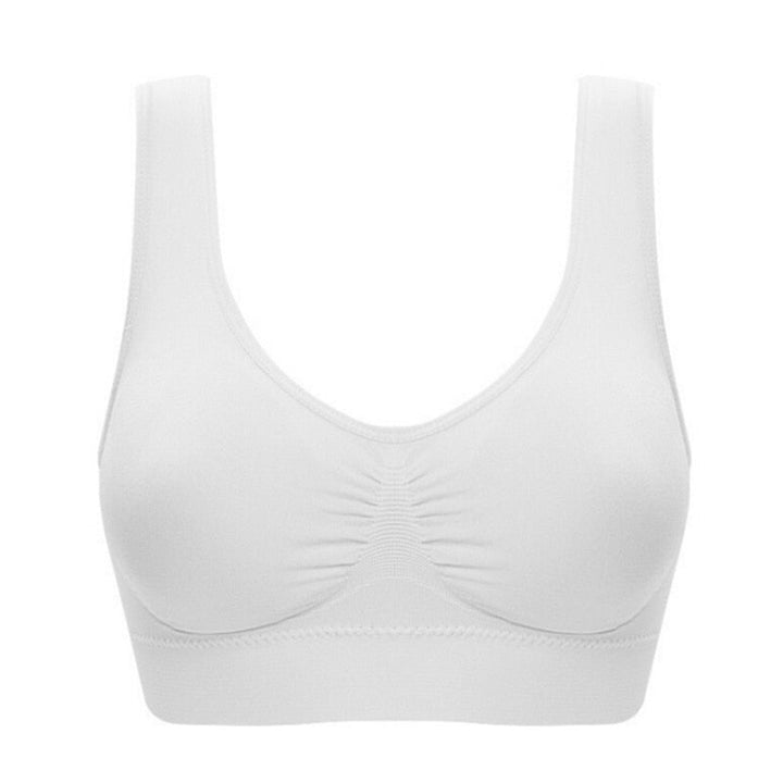 Soutien-gorge de sport sans coutures à résille respirante et larges bretelles