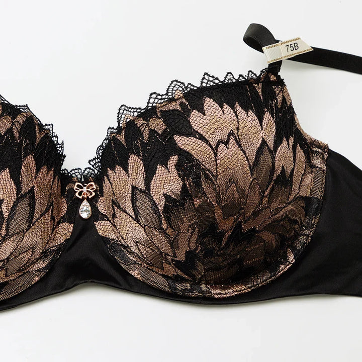Ensemble de lingerie à motif floral brodé