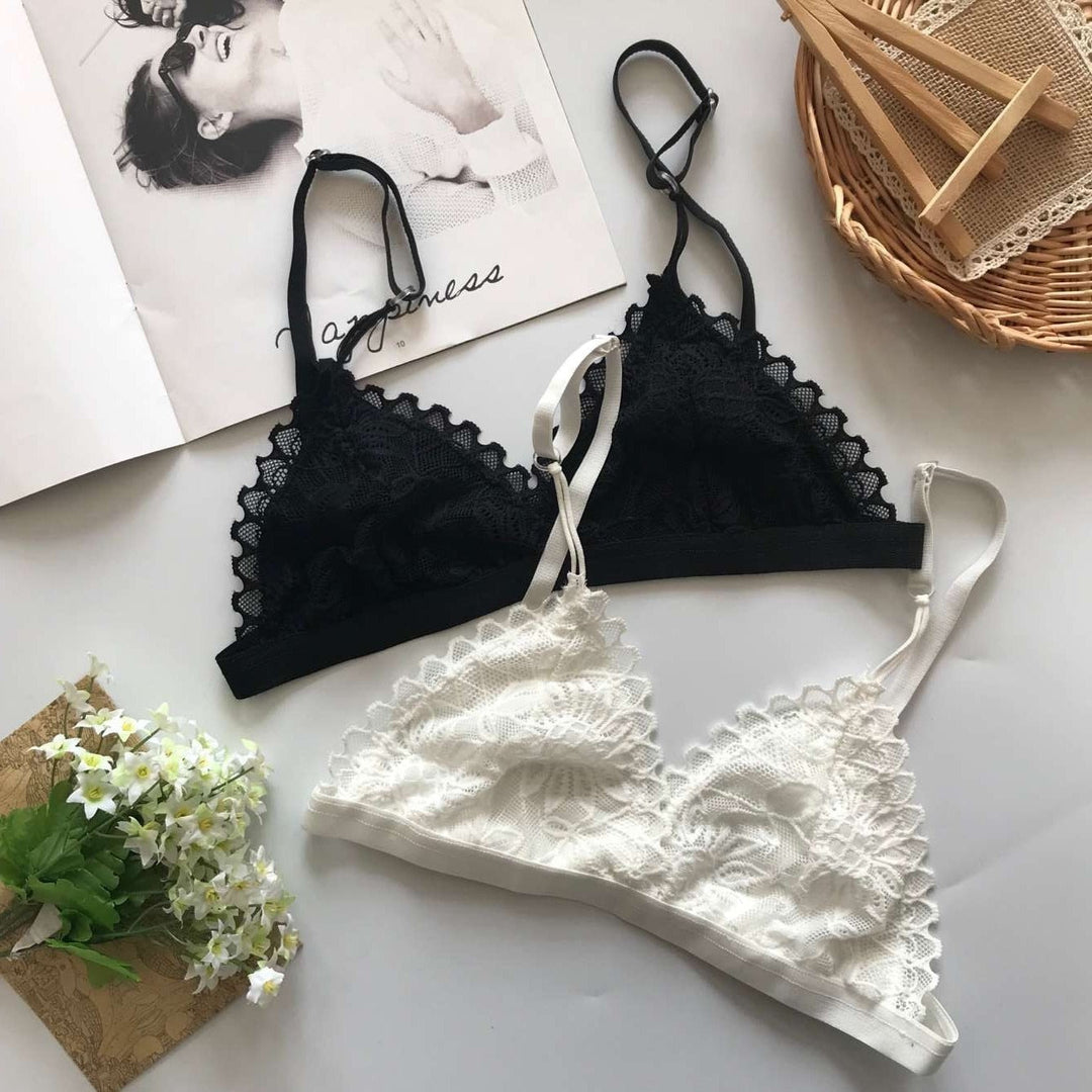 Soutien-gorge en dentelle à motif floral