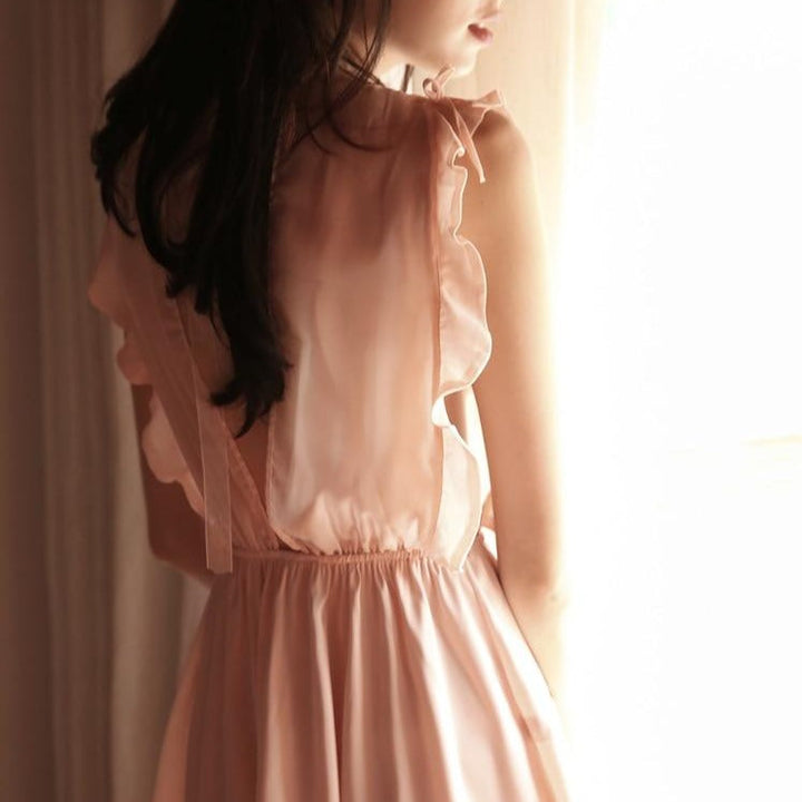 Chemise de nuit à décolleté plongeant