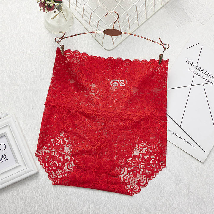 Culottes en dentelle taille haute
