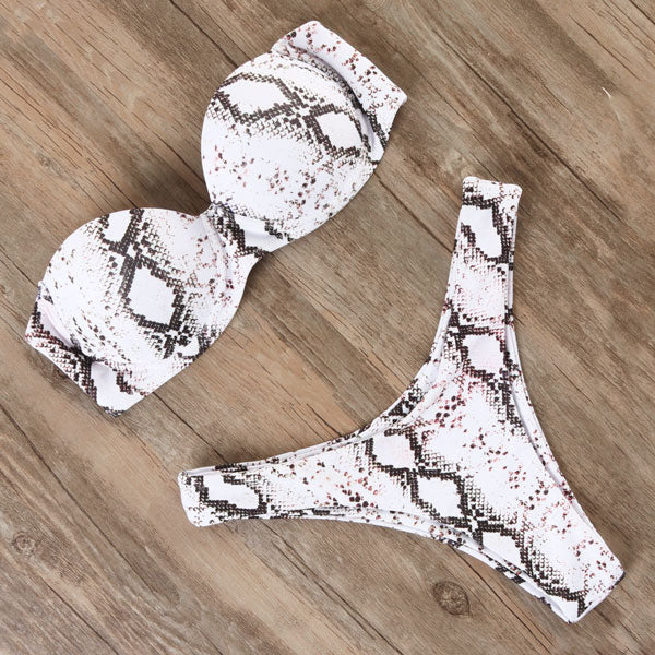 Maillot de bain 2 pièces sans bretelles