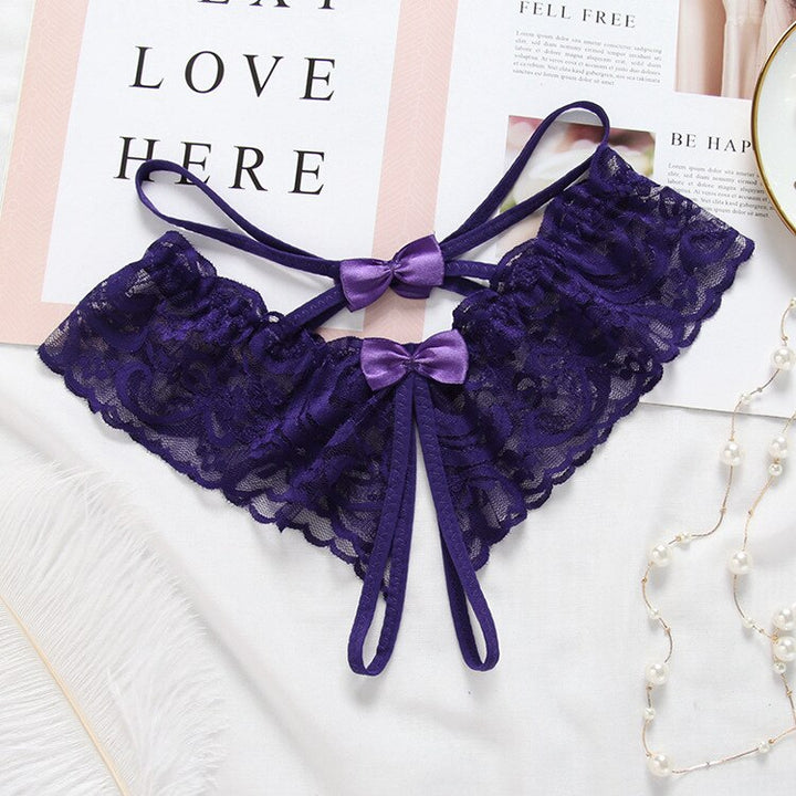 Culottes en dentelle à nœuds décoratifs