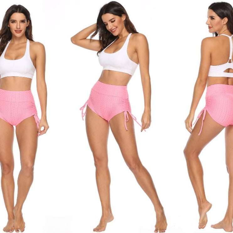 Shorts de sport femme à bord élastique