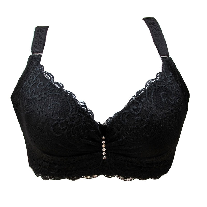 Soutien-gorge grande taille à zircon décoratif