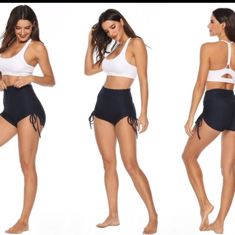 Shorts de sport femme à bord élastique