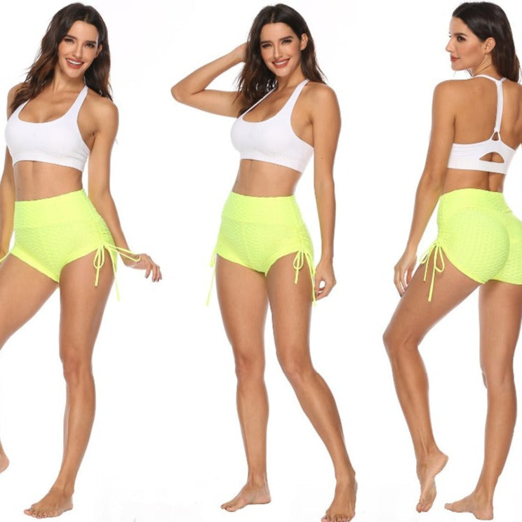Shorts de sport femme à bord élastique