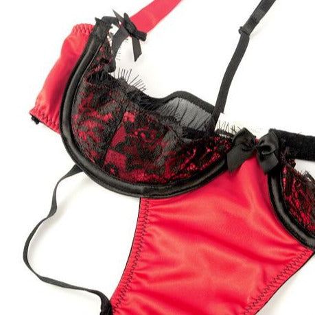Ensemble de lingerie de soirée à nœuds