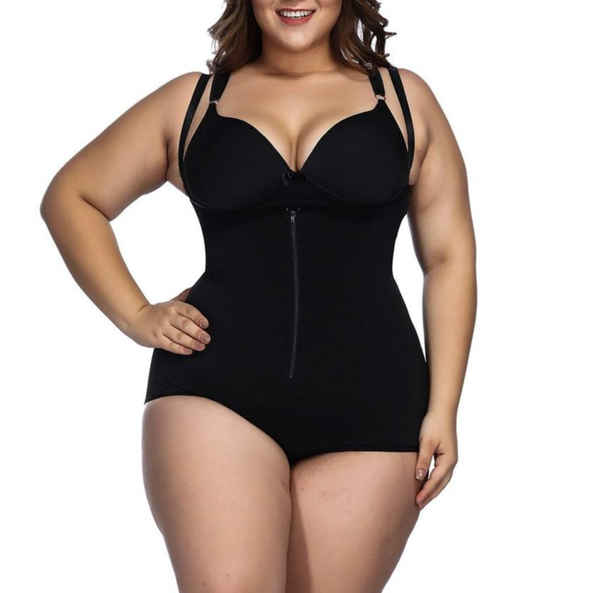Lingerie sculptante grande taille avec fermeture éclair