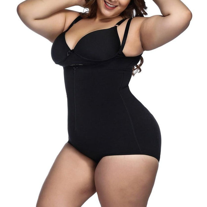 Lingerie sculptante grande taille avec fermeture éclair