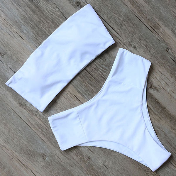 Maillot de bain 2 pièces sans bretelles