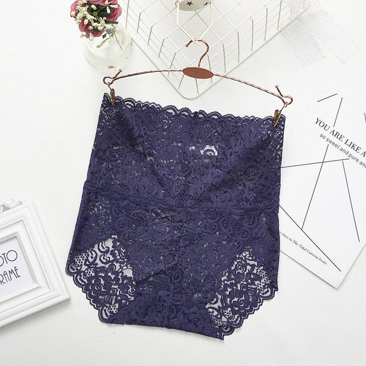 Culottes en dentelle taille haute