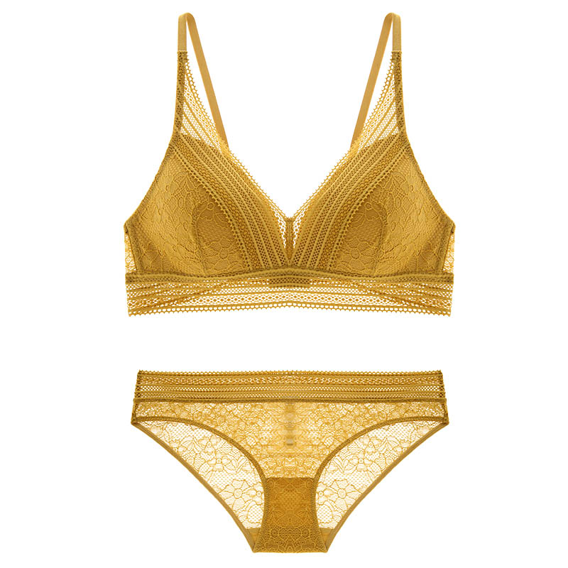 Ensemble de lingerie à broderie en dentelle