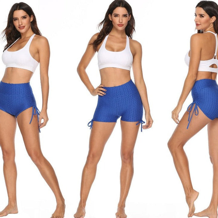 Shorts de sport femme à bord élastique