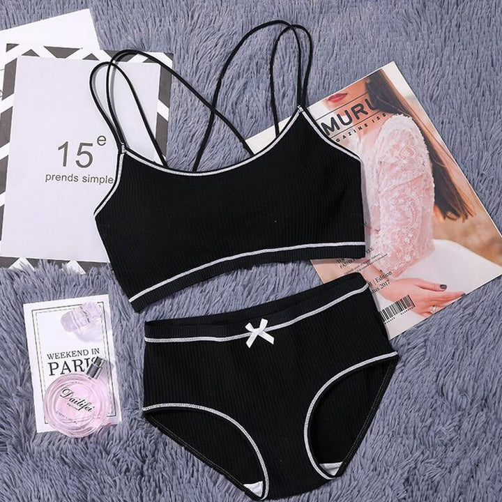 Ensemble de lingerie à bordure décorative