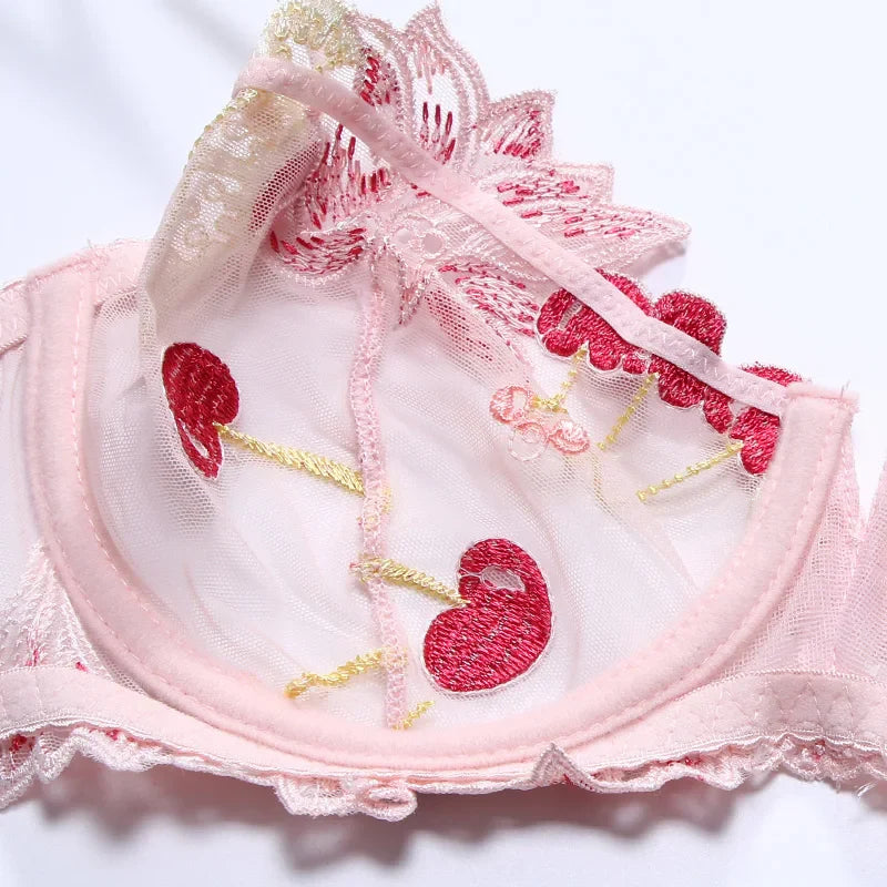 Soutien-gorge transparent brodé