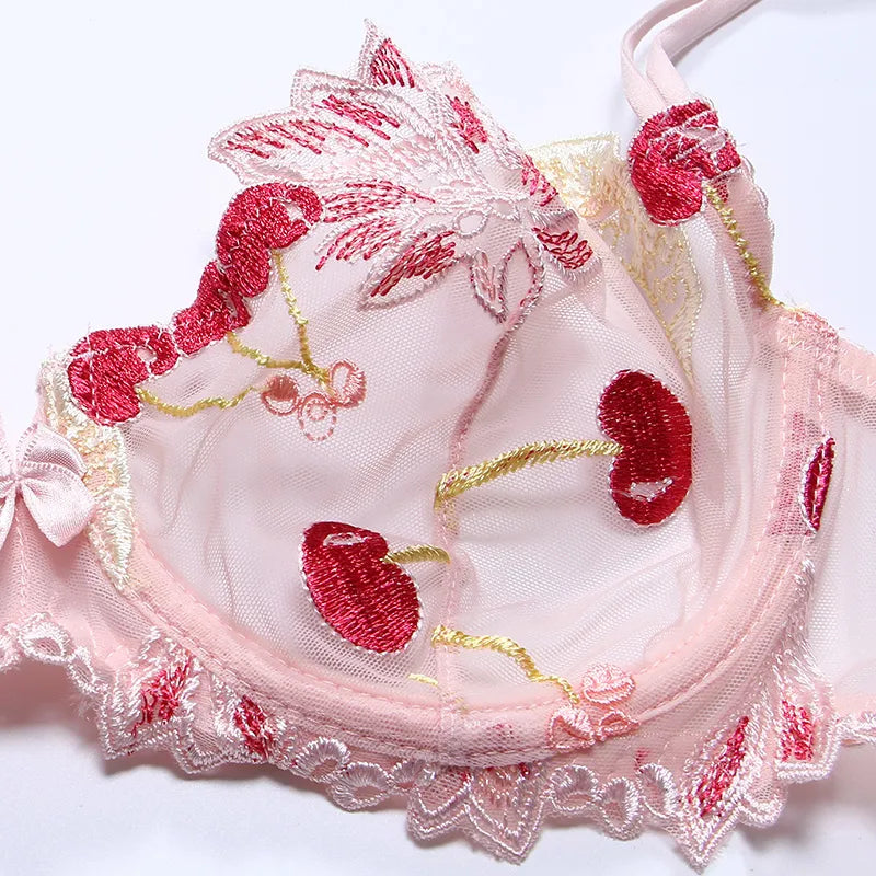 Soutien-gorge transparent brodé