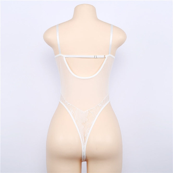 Body en dentelle transparente