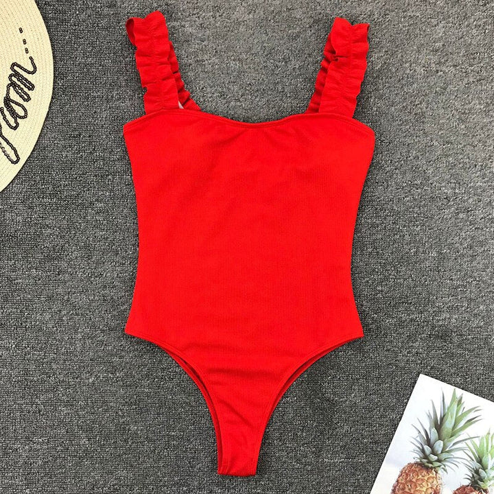 Maillot de bain une pièce à volants