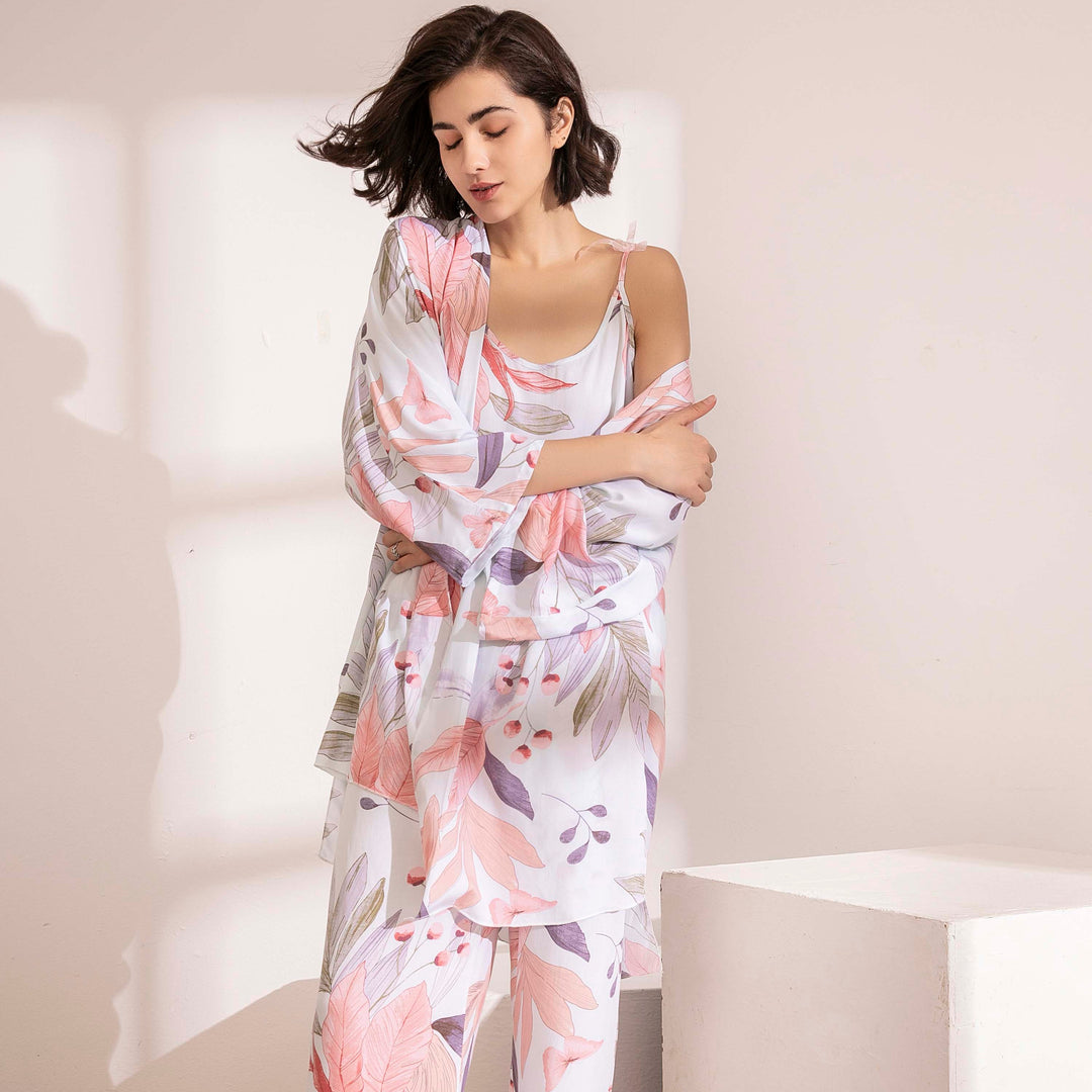 Ensemble pyjama à motif botanique