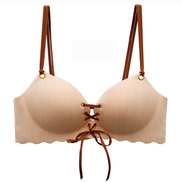 Soutien-gorge bardot à laçage décoratif