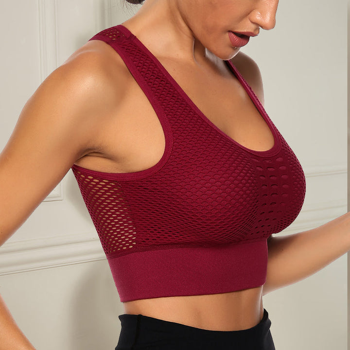 Soutien-gorge de sport en résille