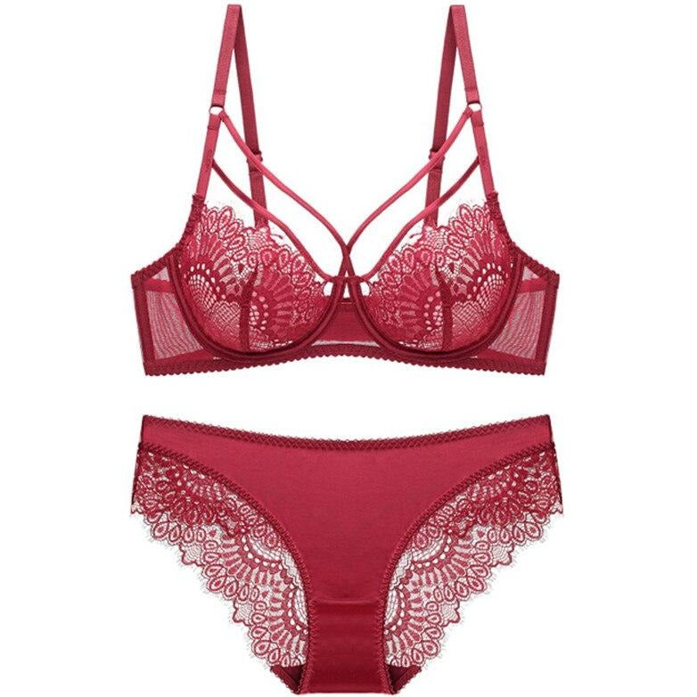 Ensemble de lingerie en dentelle à brides