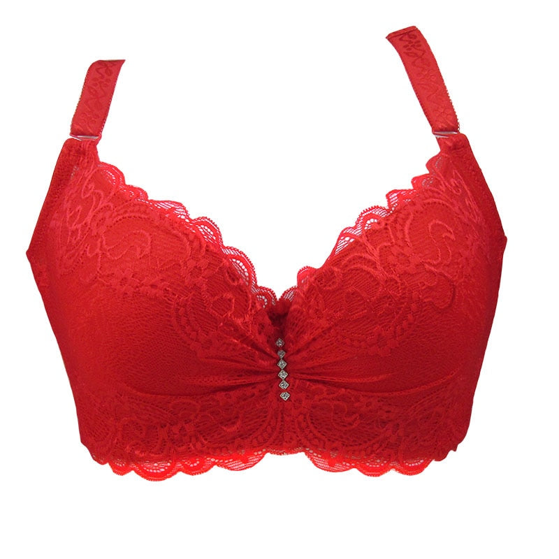 Soutien-gorge grande taille à zircon décoratif
