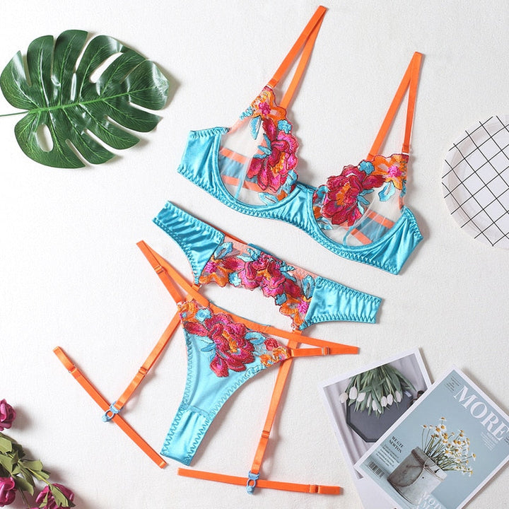 Ensemble de lingerie en satin