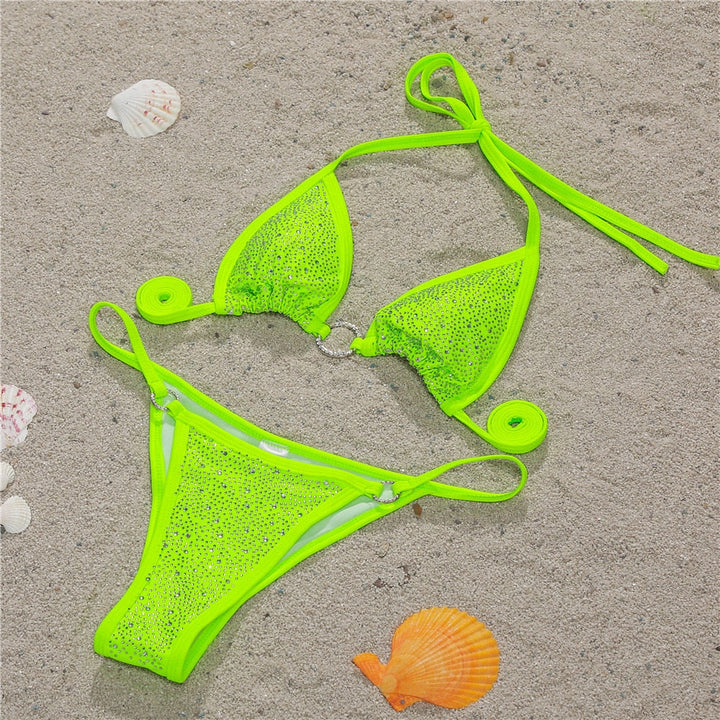 Bikini à décolleté serti